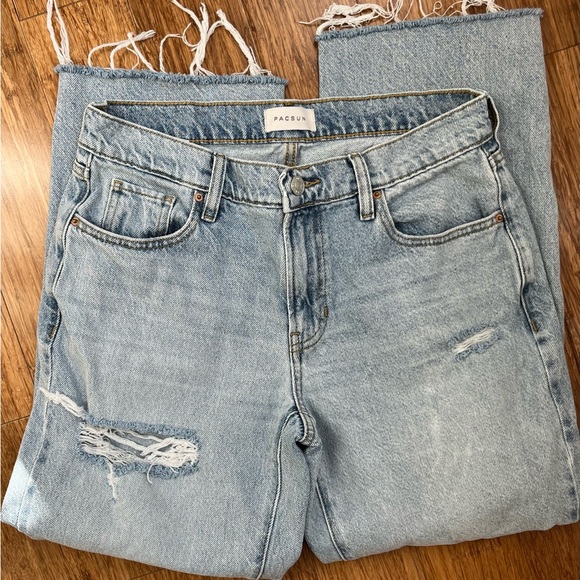 PacSun 90’s Boyfriend High Rise Distressed Jeans size 27 - Picture 2 of 7